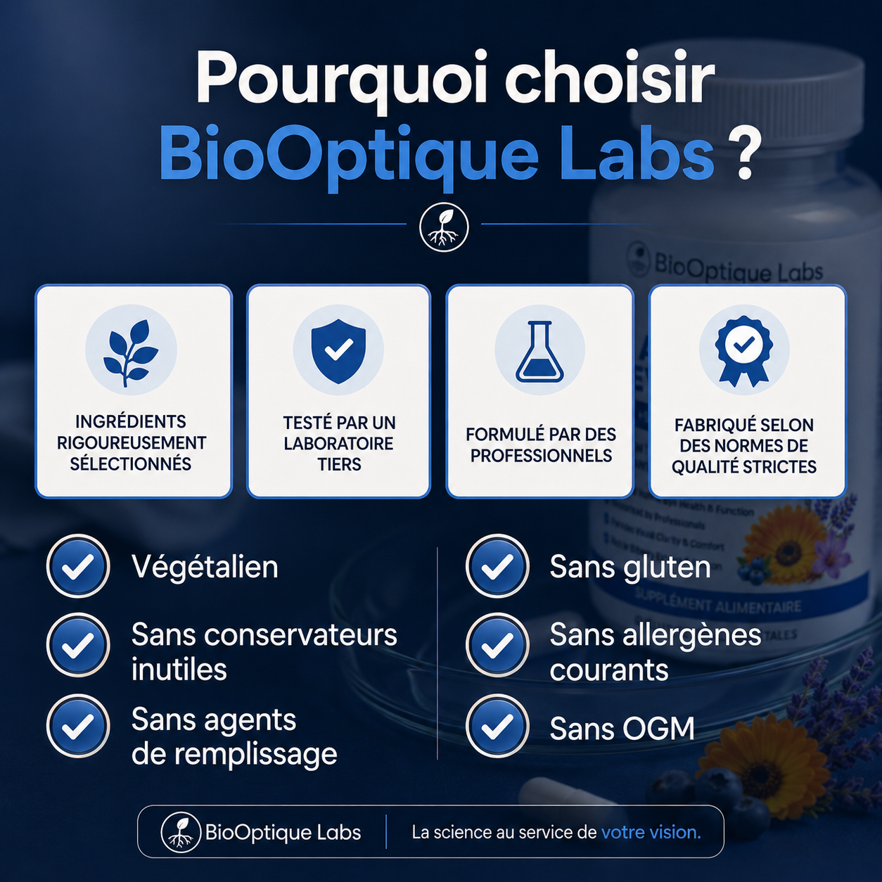 BioOptique Labs Complexe Oculaire Avancé 15-en-1